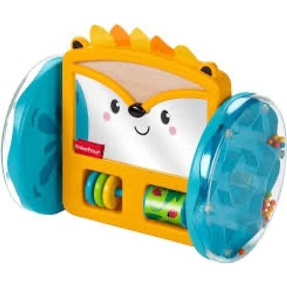 Fisher-Price Crawl-along Hedgehog Mirror Tummy Time Toy GJB14 Yellow Blue